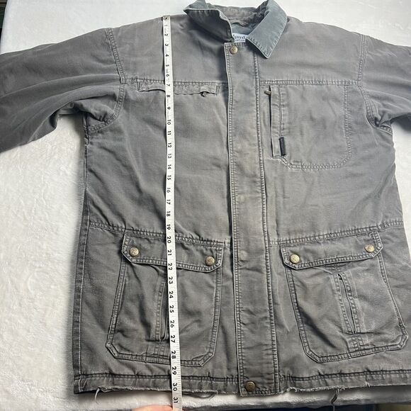 Columbia men's size large gray blanket lined Chore coat jacket Distressed - Picture 4 of 10